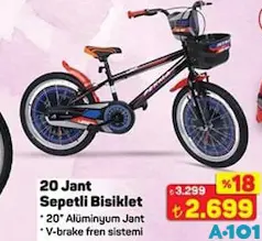 20 JANT SEPETLİ BİSİKLET 20 JANT SEPETLİ BİSİKLET